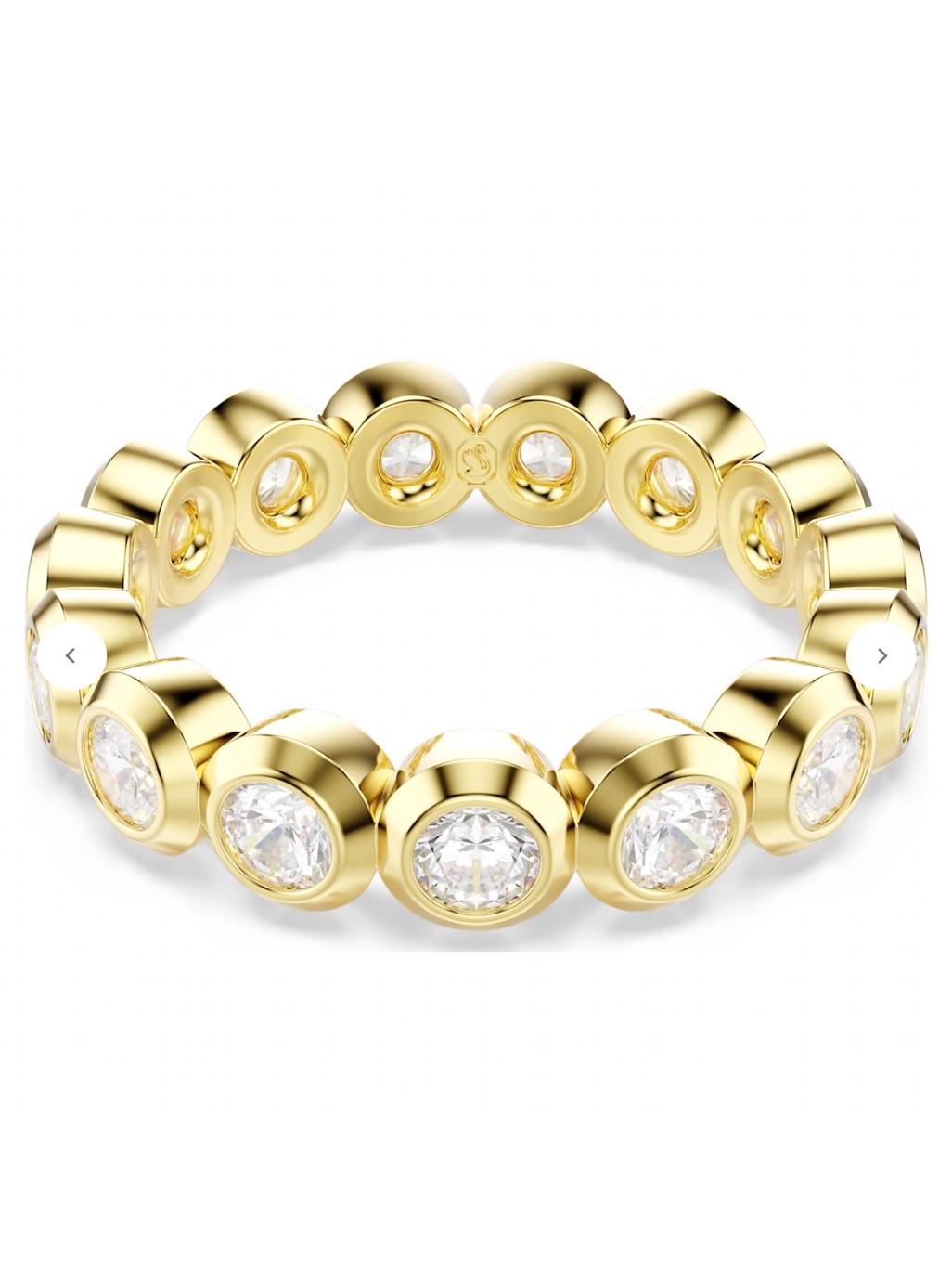 Swarovski Imber Gold Eternity Ring Size 8 - Nwt $179 Msrp